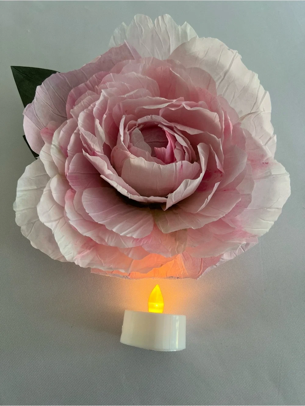 LED Votive cover. Pink Bloom Decorative Flower Accent. All occasions and gifts